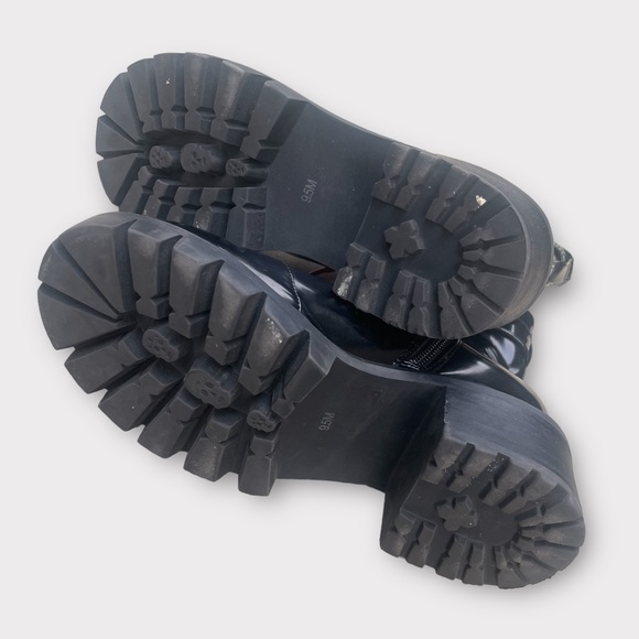 Jeffery Campbell Czech Patent Faux Leather Combat Platform Boots| 9.5 - Picture 10 of 11